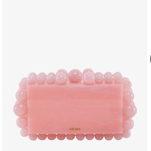 CULT GAIA EOS PINK ACRYLIC CLUTCH